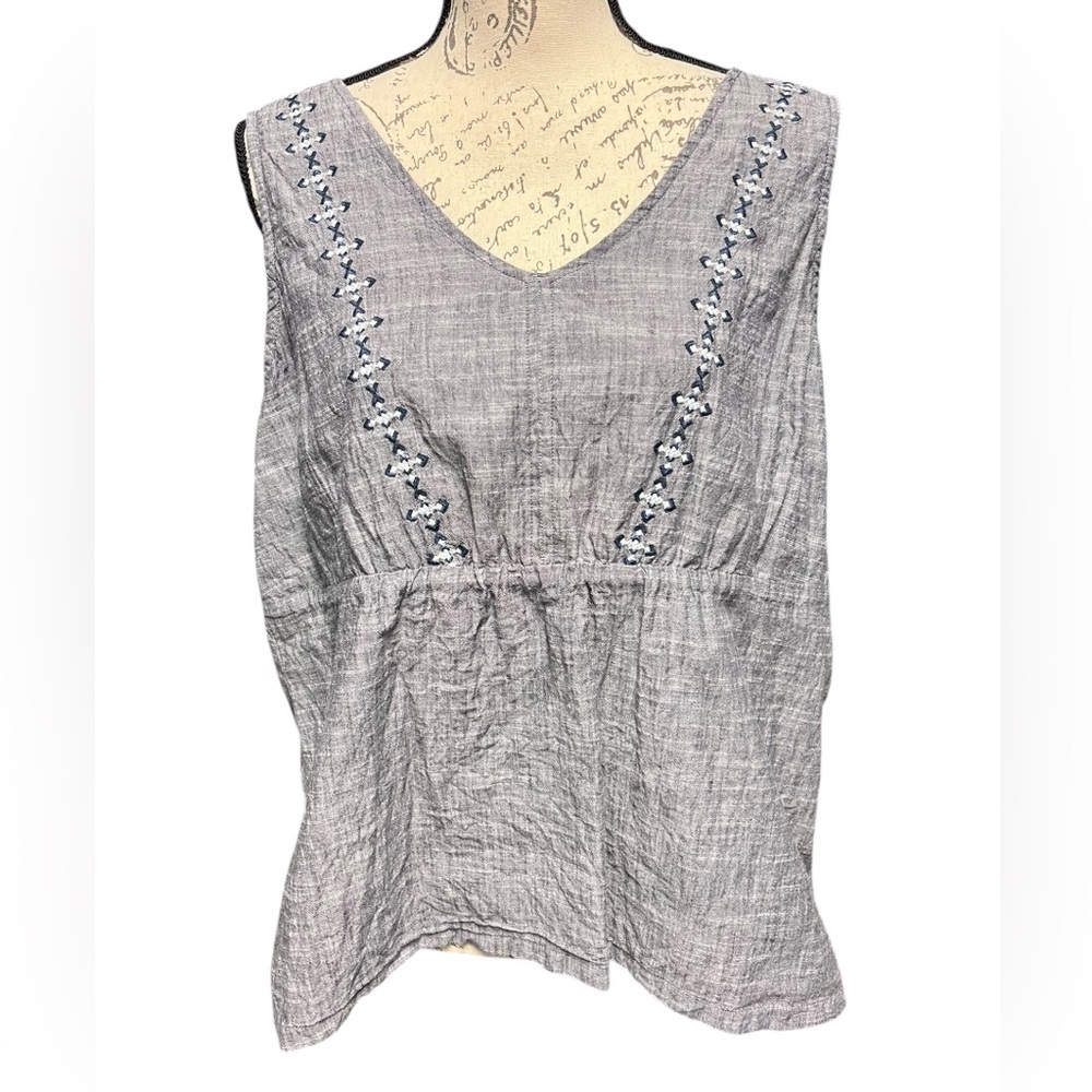 Aventura 100% Organic Cotton Sleeveless Top Fair Trade size Large